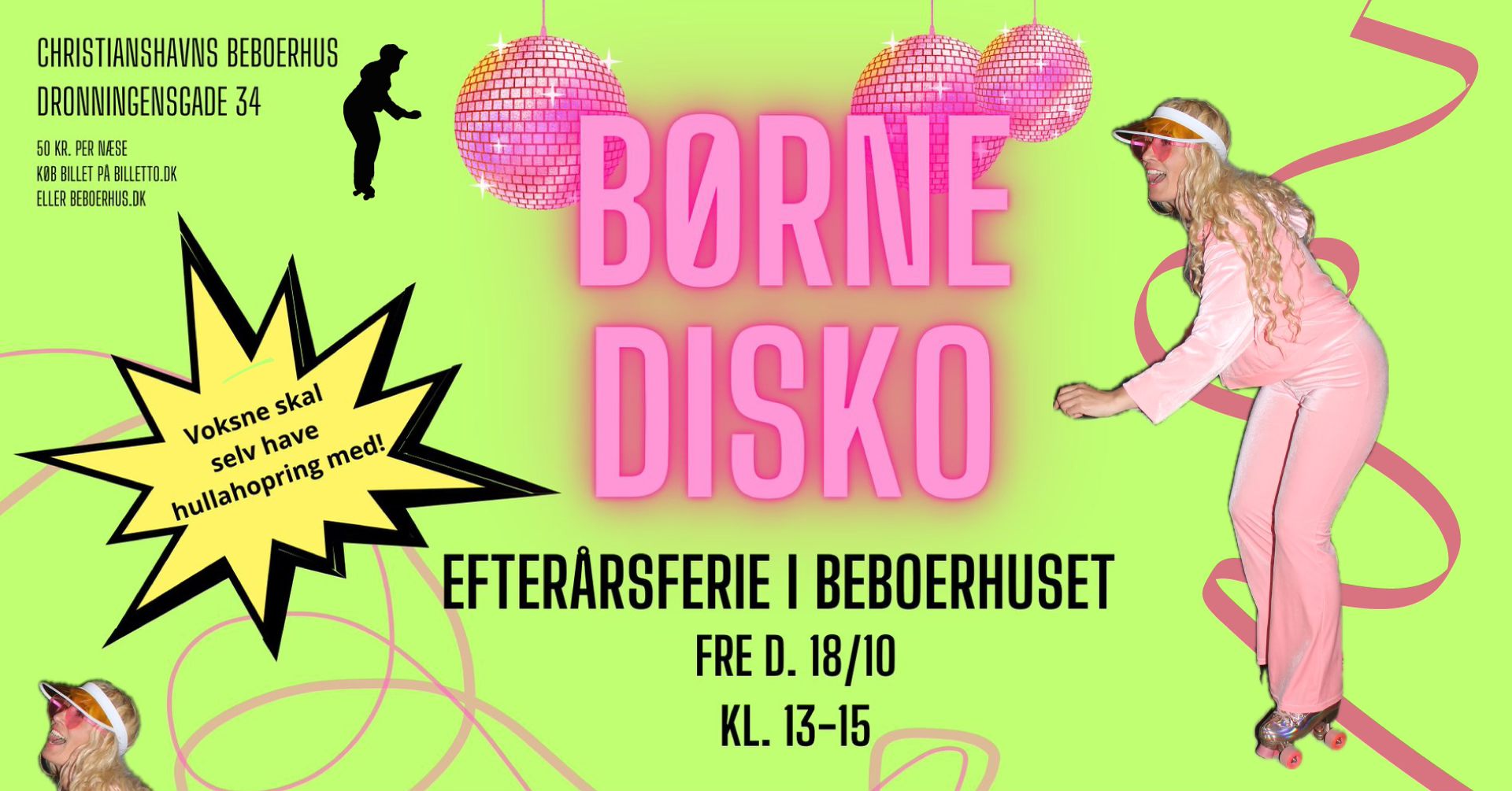 Børnedisko i Beboerhuset i efterårsferien!